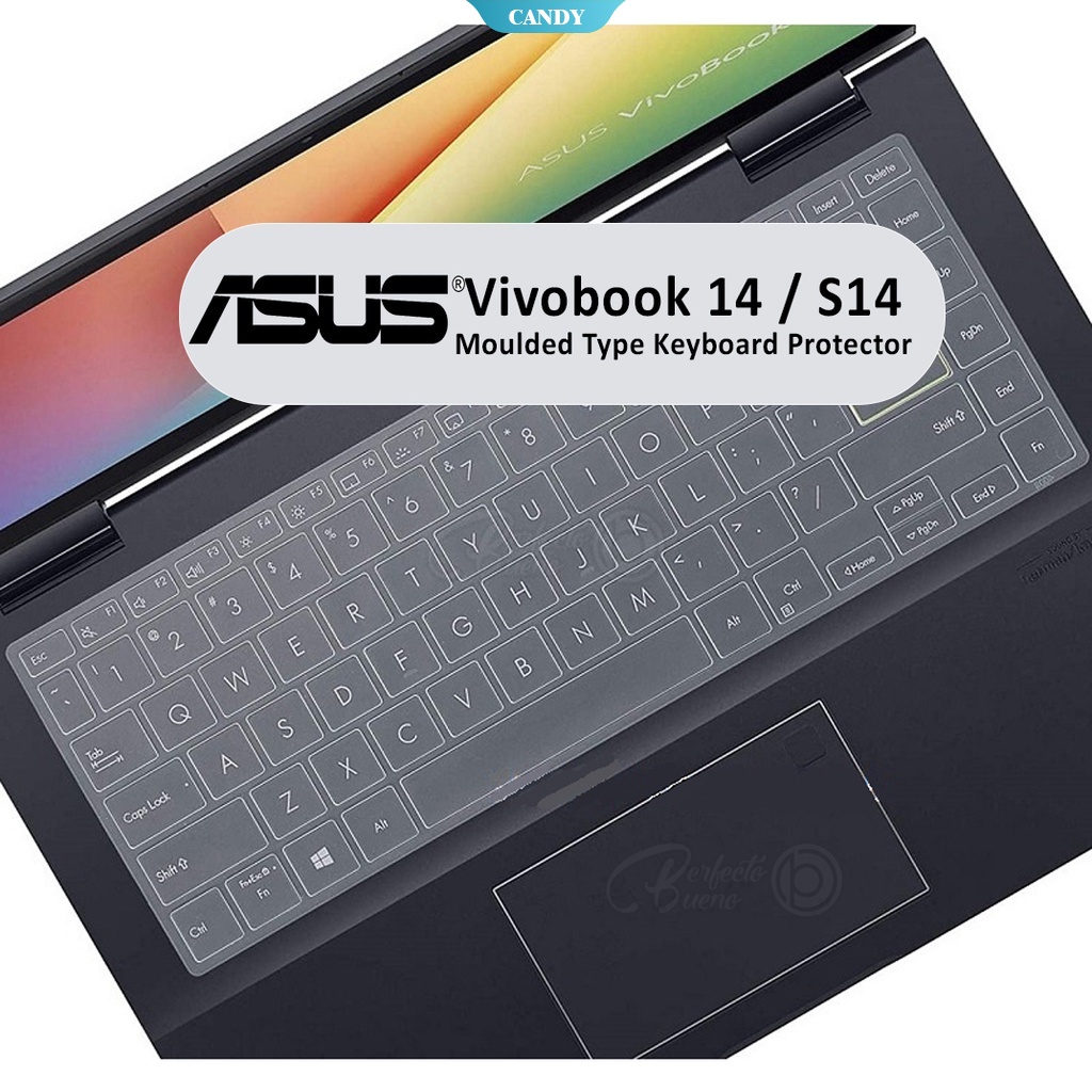 [CAN] เคสแป้นพิมพ์หนัง ซิลิโคน ใส ป้องกัน 14 นิ้ว สําหรับ Asus Vivobook S14 14 K413E A413E M413I M43