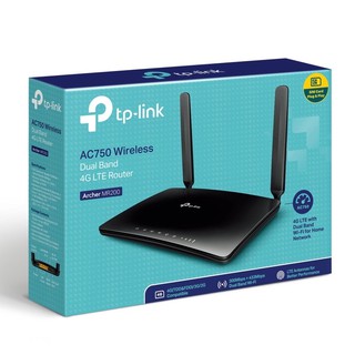 TP-Link Archer MR200 Ver.4 เราเตอร์ใส่ซิม AC750 4G Router Wifi รองรับ 4G ทุกเครือข่าย(Wireless Dual Band 4G LTE Router)