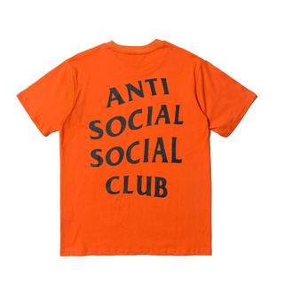 ANTI SOCIAL SOCIAL CLUB เสื้อยืดแขนสั้นผ้าฝ้ายพิมพ์ลาย Social Club ป้องกันการเทศกาล