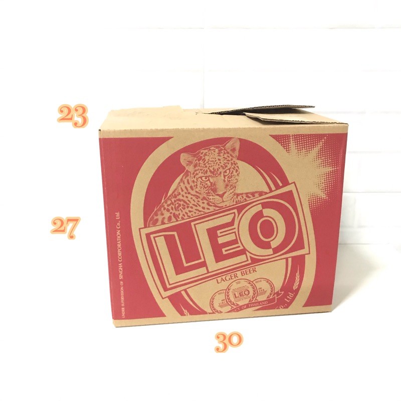 กล่องลังกระดาษเบียร์ กล่องพัสดุมือสอง ลังกระดาษ กล่องเบียร์ กล่องไปรษณีย์ลีโอ