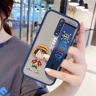 (พร้อมสายรัดข้อมือ) For Redmi K20 Pro K20 Xiaomi Mi 9T เคสโทรศัพท์ อะนิเมะเคส Luffy การ์ตูนกันกระแทก Frosted กลับป้องกันเลนส์เต็มรูปแบบเคสใส่โทรศัพท์