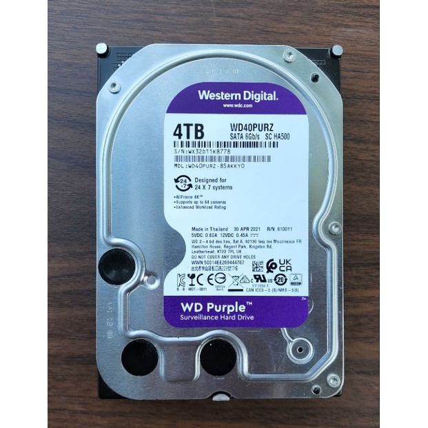WD Purple 4TB มือสอง ใช้งานได้ปกติ