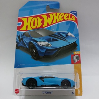 รถเหล็ก Hotwheels 17 FORD GT สีฟ้า (ib36)