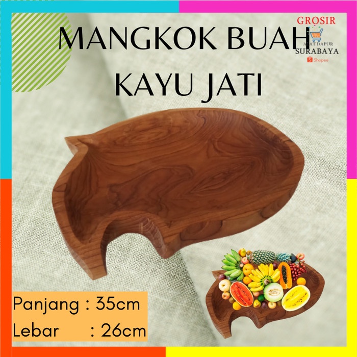 TEAK WOOD FRUIT PLACE / TEAK WOOD SERVING BOWL / FRUIT BOWL - BUFFET BOWL