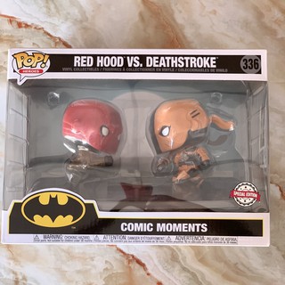 {IN-STOCK} Funko Pop! HEROES : Comic Moments : Red Hood VS. Deathstroke Exclusive