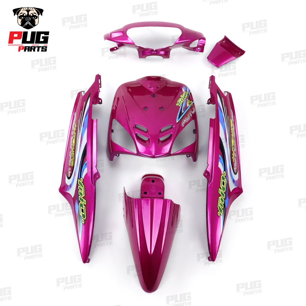 PUGParts ชุดสีMio เก่า (ชุด6ชิ้น) สีชมพูแก้ว ชุดสีมีโอเก่า ชุดสีมีโอ รุ่นแรก ชุดสีมีโอ1 ตัวเก่ารุ่นแรก ชุดสีมีโอตัวเก่า