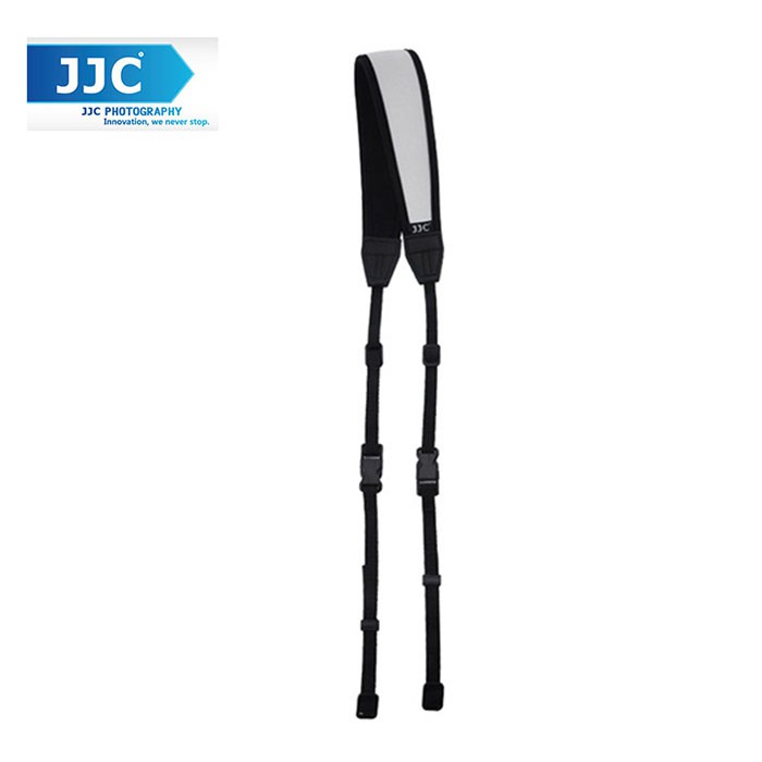 JJC NS-CG สายคล้องคอแบบนุ่ม Neoprene สําหรับ DSLR-สีเทา