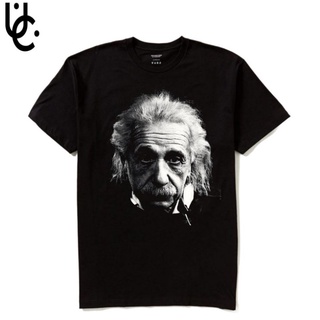 T-shirt เสื้อยืดผ้าฝ้าย พิมพ์ลายการ์ตูนอนิเมะ Einstein series albert สไตล์วินเทจ เรโทร โอเวอร์ไซซ์ สําหรับผู้ชาย และผู้ห