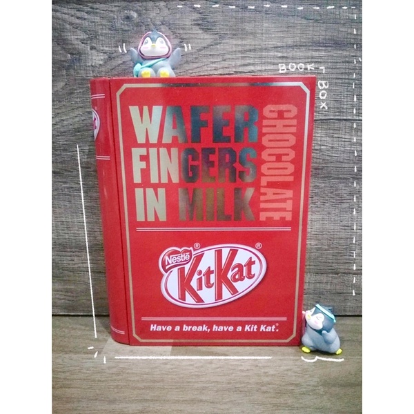 mini TANGiA - กล่องเหล็ก KITKAT รูปหนังสือ/รูปบ้าน กล่องพรีเมียม