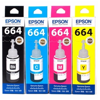 Epson Ink  T6641 T6642 T6643 T6644 BCMY FOR PRINTER TANK L120/L220/L360/L565/L1300 พร้อมกล่อง