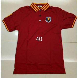 เสื้อคอปกโปโล รอบอก 40นิ้ว สีแดงเข้ม