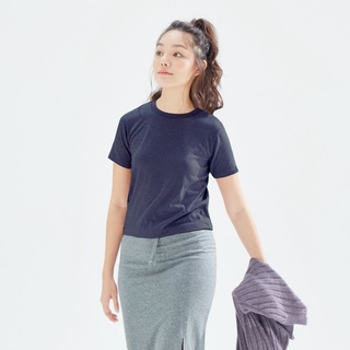 CIRCULAR เสื้อยืดคอกลม ผู้หญิง แขนสั้น Women T-Shirt สีน้ำเงิน Deep Sea ผลิตจากวัตถุดิบรีไซเคิล 100% ดีต่อสิ่งแวดล้อม