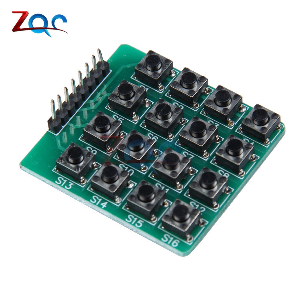 8pin 4x4 4*4 Matrix 16 Keys Button Keypad Keyboard Breadboard Module Mcu for Arduino Diy Kit