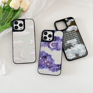 สีขาว ท้องฟ้า เคสไอโฟน 14 Pro Max iphone 13 Pro Max 12 Pro Max 11 Case ใหม่ ผิวกระจก ป้องกันการหล่น ขอบนุ่ม เคสไอโฟน