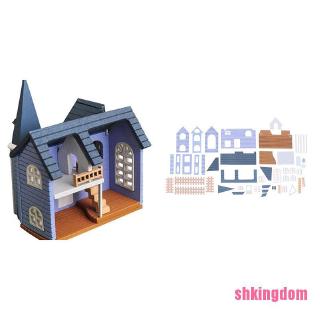 (shki) 1/12 diy โมเดลบ้านตุ๊กตาไม้ขนาดมินิของเล่นสําหรับเด็ก