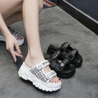 พร้อมส่ง!! รองเท้าส้นตึก สูง8cm.  Size 34-40