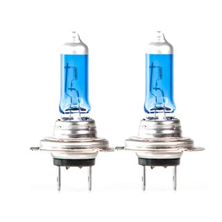 2หลอด หลอดไฟ 2เขี้ยว ฮาโลเจนรถยนต์ H7 12v 100w แสงขาวอมเหลือง