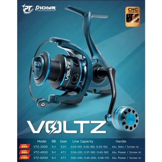 PIONEER VOLTZ  ระบบแขนเกลียว แกร่ง แข็งแรง ทนทาน     VOLTZ รอกสปินที่ครอบคลุมทุกการใช้งาน