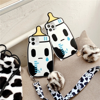 Cartoon Plush OPPO Reno5 Reno4 Reno Z 3 3Pro 4 4Pro 5 5Pro R17 R15 Pro R11S R9S เคสมือถือ Soft TPU Case เคสป้องกัน Cute Milk Bottle Silicone Cover