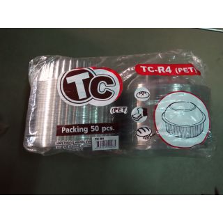 กล่องกลมใส TC-R4 (PET) 50ใบ