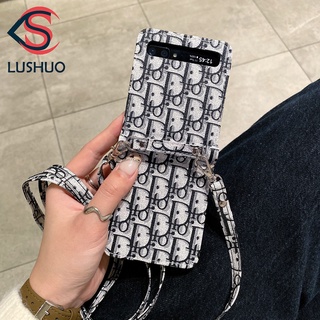 Lushuo เคสโทรศัพท์มือถือ สะพายไหล่ สะพายข้าง หรูหรา สําหรับ Samsung Galaxy Z Flip 1 2 Z Flip1 ZFlip1 ZFlip 1