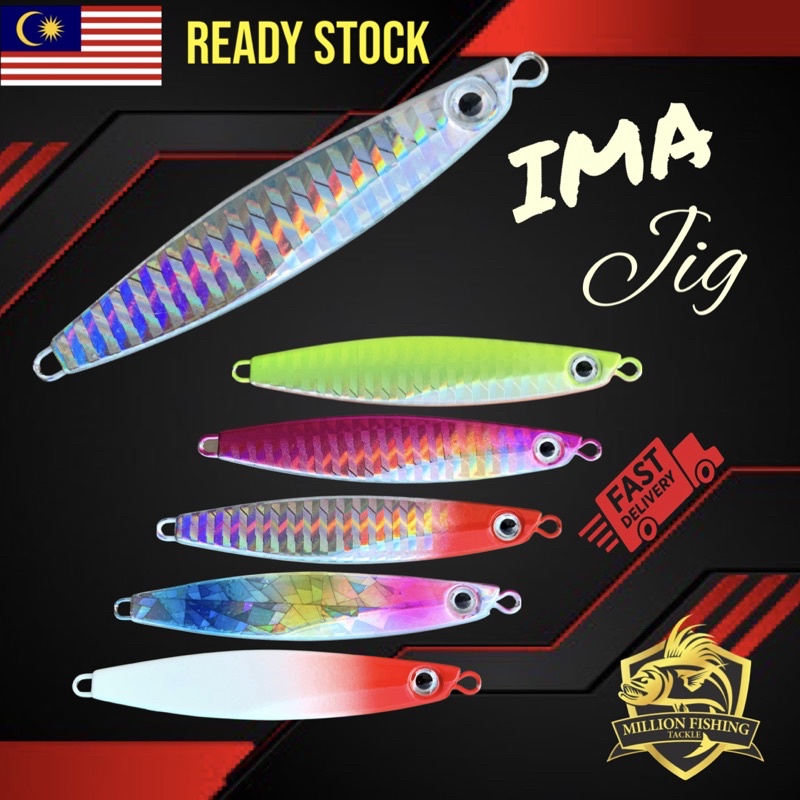 【METAL JIG IMA】 1Pcs 10g/14g/21g/30g/40g/60g/80g FISHING Lure Umpan Jig lure/Light Jig Fast Jig Slow