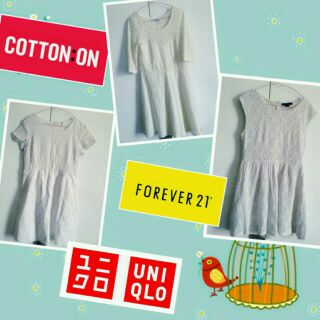 เดรสลูกไม้ Uniqlo  Cotton On Forever21 ปล่อยถูกมาก ไซส์M