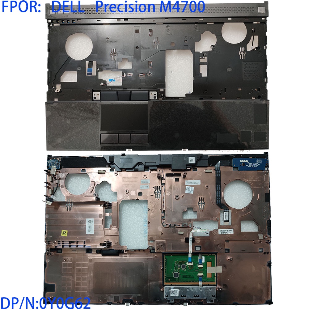 ใหม่ Dell Precision M4700 แล็ปท็อป Palmrest คีย์บอร์ดด้านบนพร้อมปุ่มทัชแพดทรัมเป็ต 0Y0G62 Y0G62