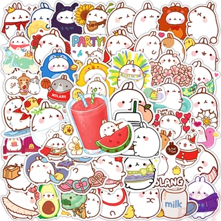 ❉ Kawaii Molang &amp; Piu Piu Series 02 - Cute Korea Pets Rabbit &amp; Chicken สติ๊กเกอร์ ❉ 50Pcs/Set Waterproof DIY Fashion Decals Doodle สติ๊กเกอร์