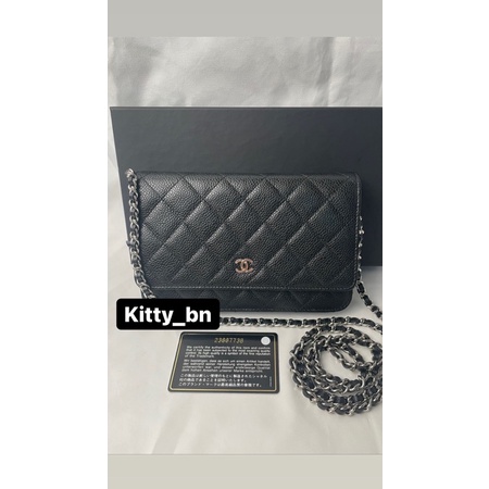 (Good Con) Chanel WOC Caviar Pearly Gold GHW (Hologram 23