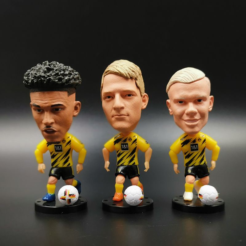 โมเดลตุ๊กตา Borussia Dortmund players Erling Haaland Marco Reus Jadon Sancho ขนาดเล็ก 6.5 ซม. ของขวั