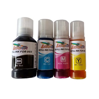 Epson 003 (Refill Ink) FOR L1110,L3100,L3101,L3110,L3150,L5190,L4150,L4160,L6160,L6190ใช้ทดแทนของแท้ได้100 %(4 สีครบชุด)