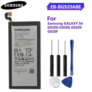 แบตเตอรี่ SAMSUNG Galaxy S6 G9200 G920F G920I G920 G920A G9208 G9209 G920V G920T G920P EB-BG920ABE EB-BG920ABA 2550mAh