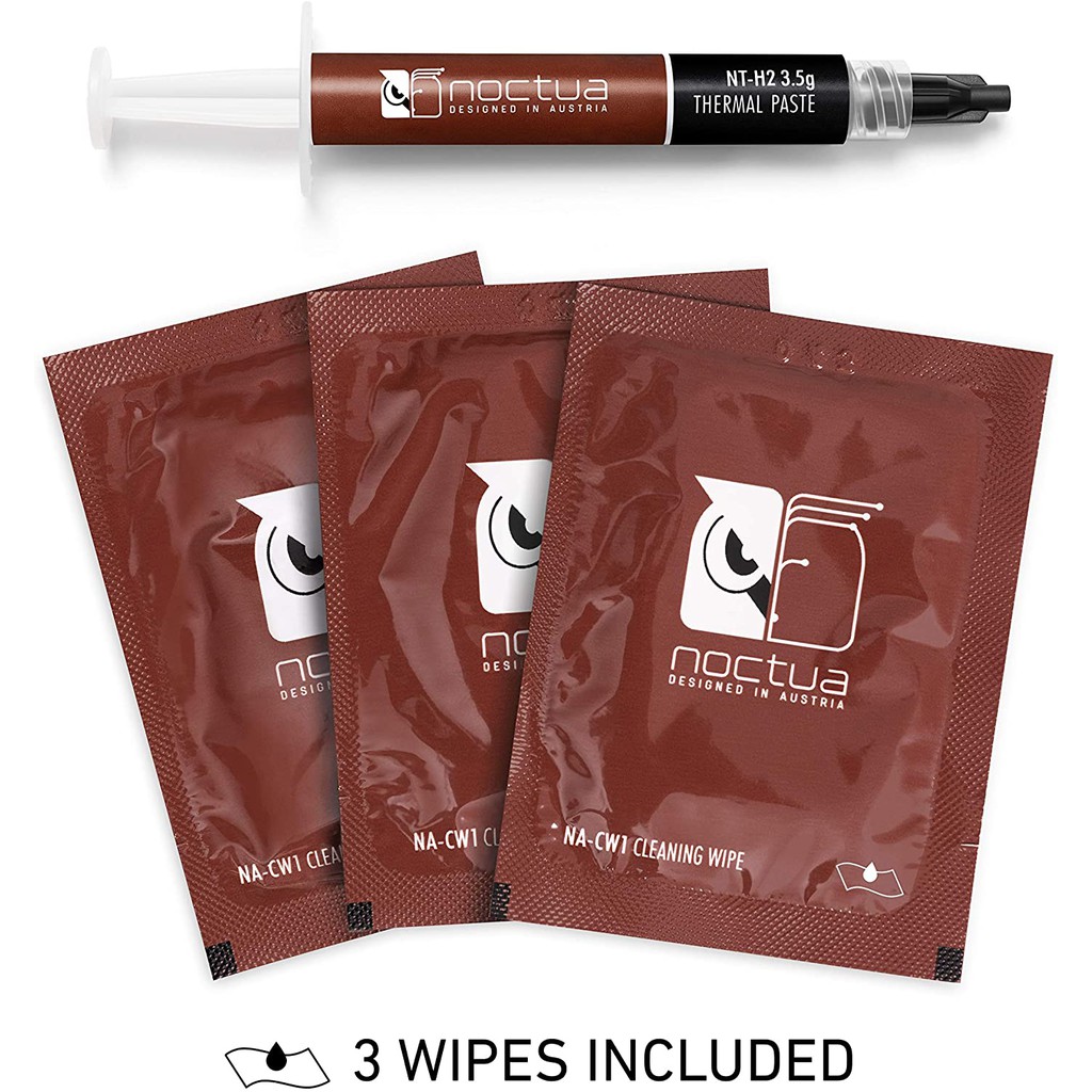 Noctua NT-H2 3.5g, Pro-Grade Thermal Compound Paste incl. 3 Cleaning Wipes (3.5g) Silicone CPU #ซิลิโคนระบายความร้อน