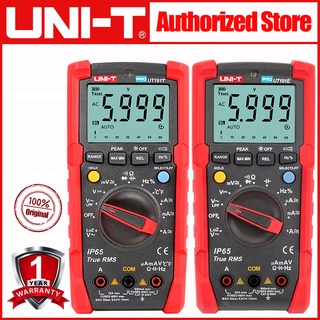 【ส่งฟรี】UNI-T Tester Digital Multimeter Profesional UT191T UT191E True RMS Auto Range DMM 20A Ammeter 600V Count 6000 DC AC Capacitor