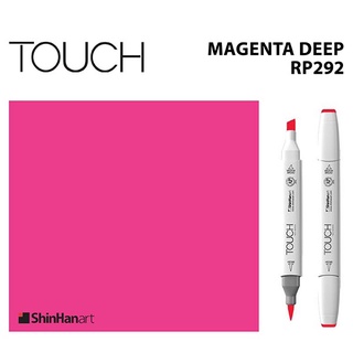 TOUCH TWIN BRUSH MARKER RP292 (MAGENTA DEEP) / มาร์คเกอร์หัวพู่กัน-หัวตัดขนาดกลาง รหัส RP292 (MAGENTA DEEP)