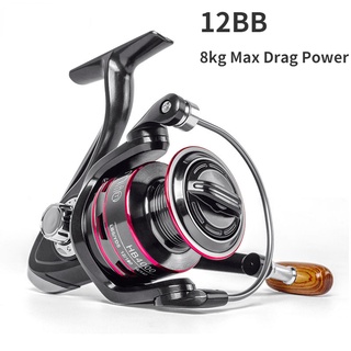 รอกสปินนิ่ง อกตกปลา 12BB อุปกรณ์ตกปลา 8Kg Max Drag Power