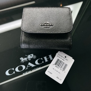 กระเป๋าสตางค์ใบสั้น NEW COACH LEATHER WALLET สี Gunmetal