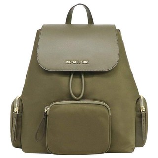 กระเป๋าเป้ Michael Kors ของแท้ รุ่น Abbey Large Cargo Navy Duffle Backpack สีเขียว