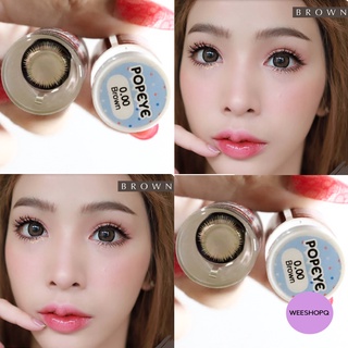 คอนเเทคเลนส์   Lovely lens(เลิฟลี่เลนส์) ลายฮิตใน Tiktok Popeye gray/ brown ตากลมโตใหญ่ๆ แบบแบ๊วๆ