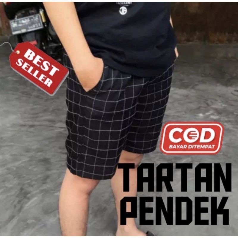 กางเกงขาสั้นTARTAN พร้อม PATTERN สไตล์เกาหลี ตรวจสอบ PATTERN ขนาดผู้ใหญ่