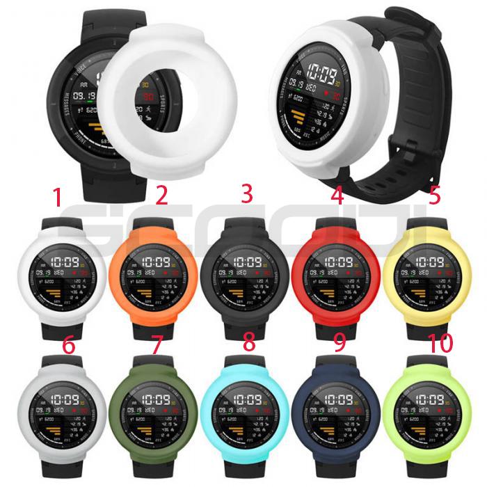 เคส TPU แบบนุ่มปกคลุมตัวเครื่องป้องกันแรงสั่นสะเทือนสำหรับ Smart Watch ของ Huami Amazfit Verge