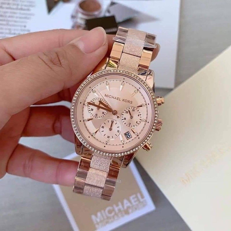📮พร้อมส่งที่ไทย📮 MK6598 MICHAEL KORS Ritz Quartz Chronograph