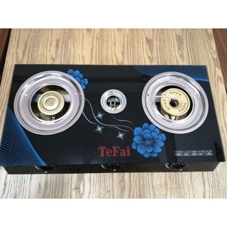 เตาแก๊ส หัวคู่ 3หัว TeFai AW Gas Stove เตาแก๊สหน้ากระจกนิรภัย หัวฟู่  หัวเตาผลิตจากทองเหลือง ทนความร้อน (รับประกัน 1 ปี)