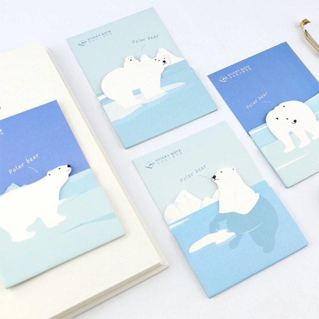 polar bear sticky note