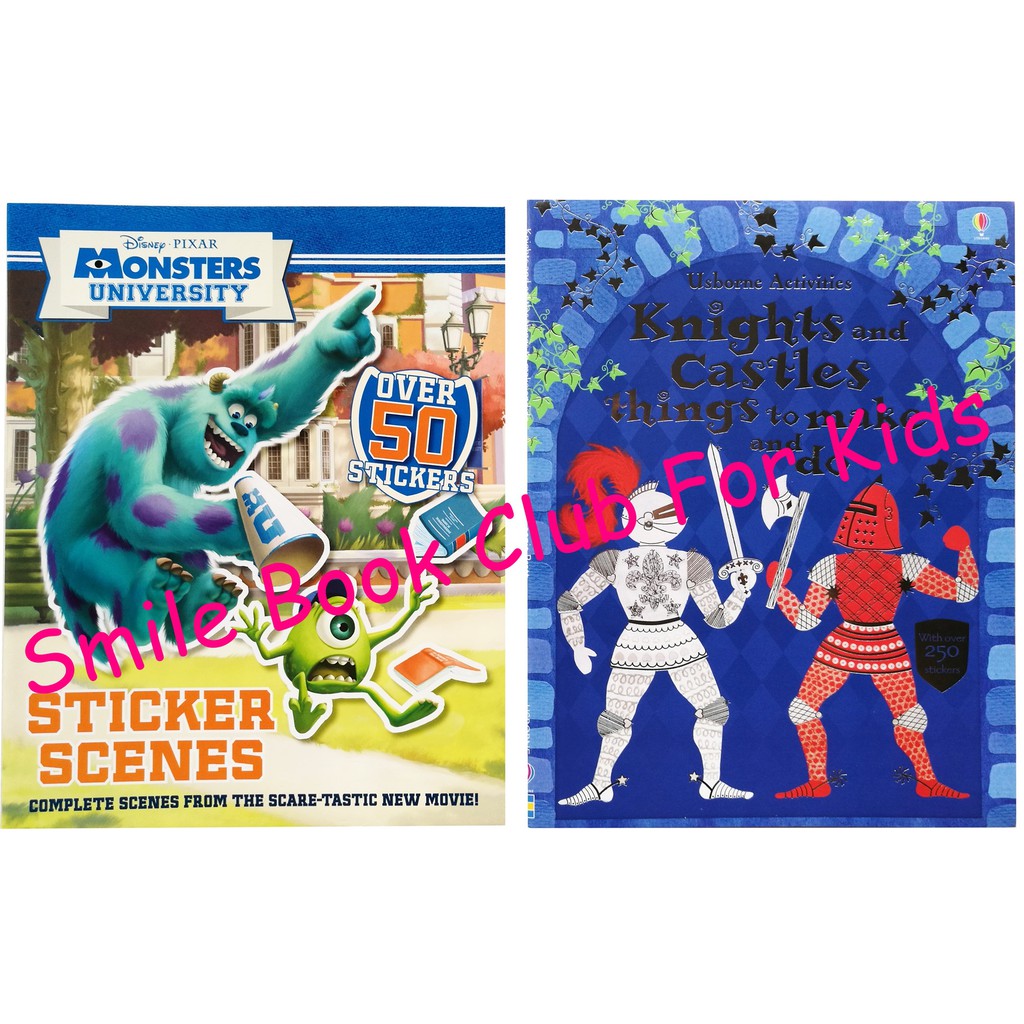 [In Stock] Usborne and Disney Activity Books - 2 Books - Knights and Castles / Monsters University