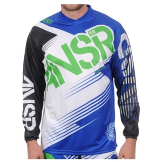 เสื้อกีฬาแขนยาว ลาย ANSR สไตล์ใหม่ เหมาะกับขี่จักรยานเสือภูเขาวิบาก สําหรับผู้ชาย พร้อมส่ง