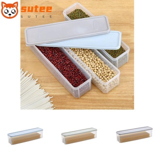 SUER High-Capacity Noodle Sealed Box Multifunction Food Storage Tank Noodle Storage Box Kitchen Containers Rectangular Food Canister Spaghetti Crisper Grain Cutlery Chopsticks Boxes Food Preservation Box/Multicolor