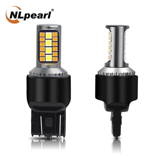 NLpearl โคมไฟสัญญาณไฟเลี้ยว 7443 Led T20 W21/5W Dual Color3030 SMD 1157 Bay15d W21/5W Led T25 3157 P27/7W DRL 2 ชิ้น