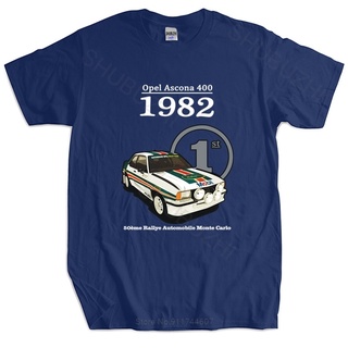 tshirtเสื้อยืดคอกลมฤดูร้อนเสื้อยืดผ้าฝ้าย พิมพ์ลายรถยนต์แรลลี่ Opel Ascona เหมาะกับของขวัญวันเกิด สไตล์คลาสสิก สําหรับผู